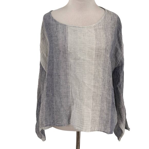 Ivan Grundahl Copenhagen Linen Striped Blouse Size 36 / 4 - Picture 1 of 7